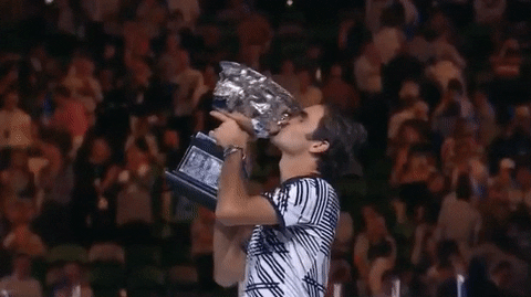 Australian Open kiss tennis roger federer champion GIF